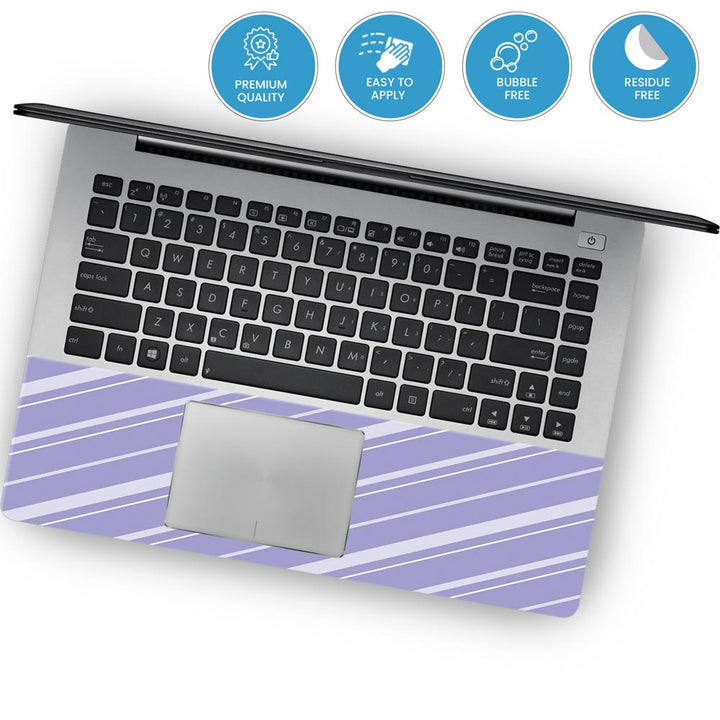 Diagonal Strips Lavender - Laptop Skins