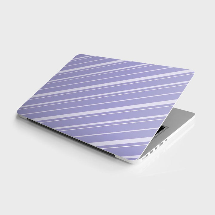 Diagonal Strips Lavender - Laptop Skins