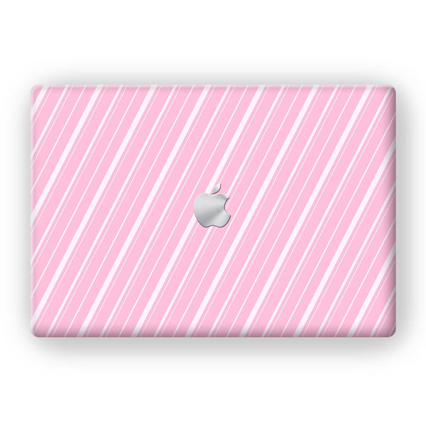 Diagonal strips Pink - MacBook Skins