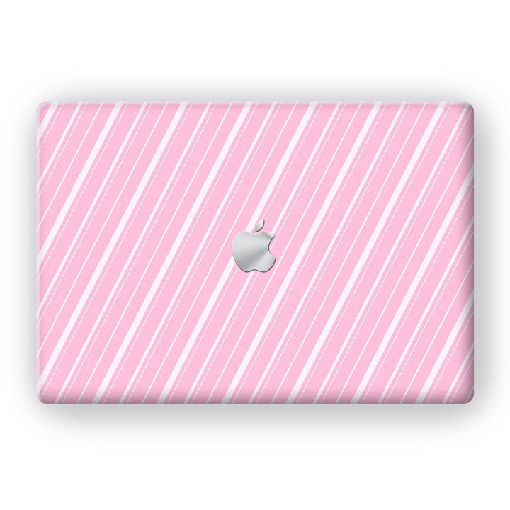 Diagonal strips Pink - MacBook Skins