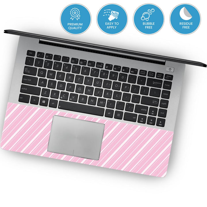 Diagonal Strips Pink - Laptop Skins