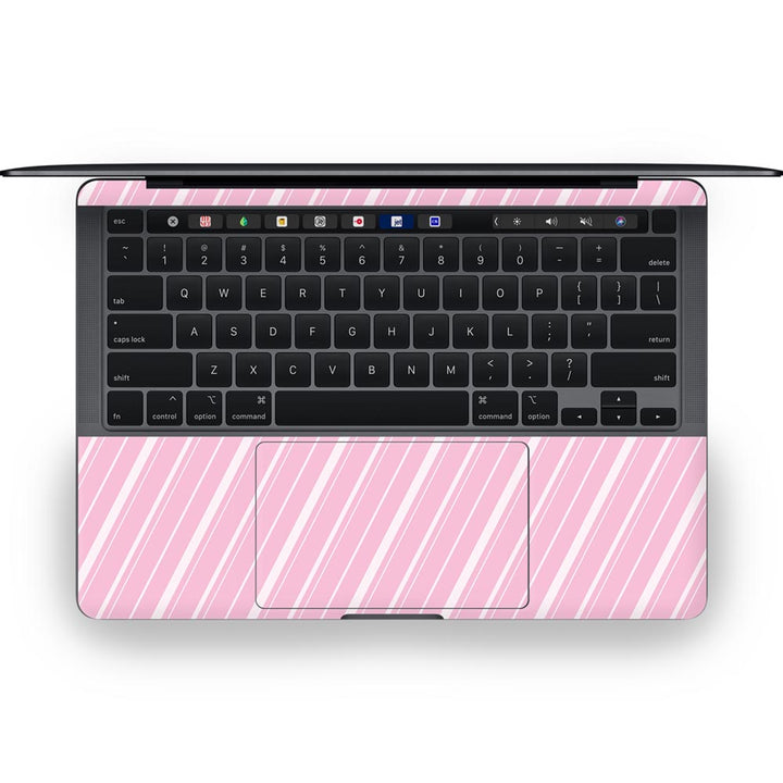 Diagonal strips Pink - MacBook Skins