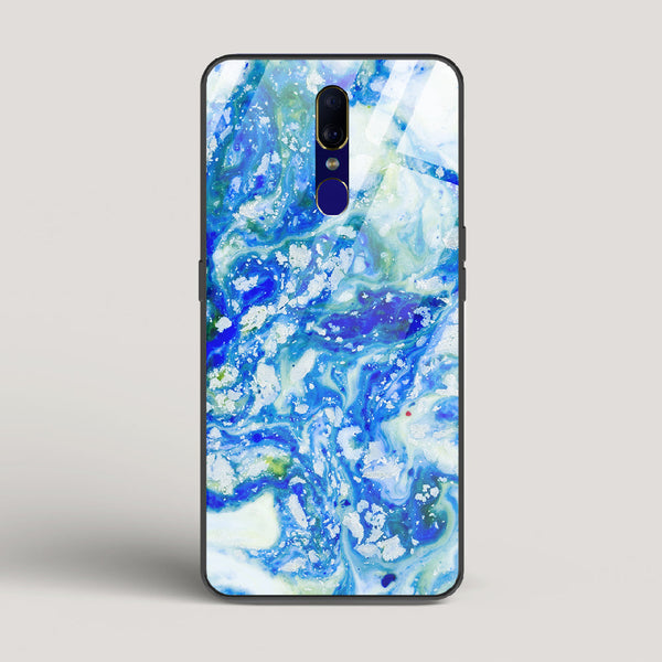 Blue Acid Marble - Oppo A9 Glass Case