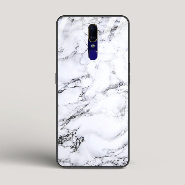 Marble White Luna - Oppo F11 Glass Case