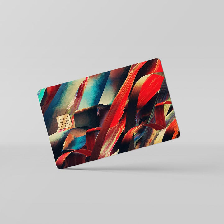 Red Strip design Card skin - By Sleeky India