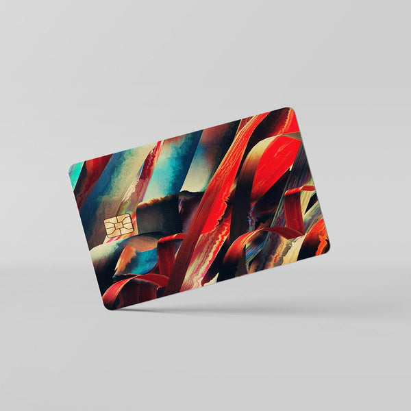 Red Strip design Card skin - By Sleeky India
