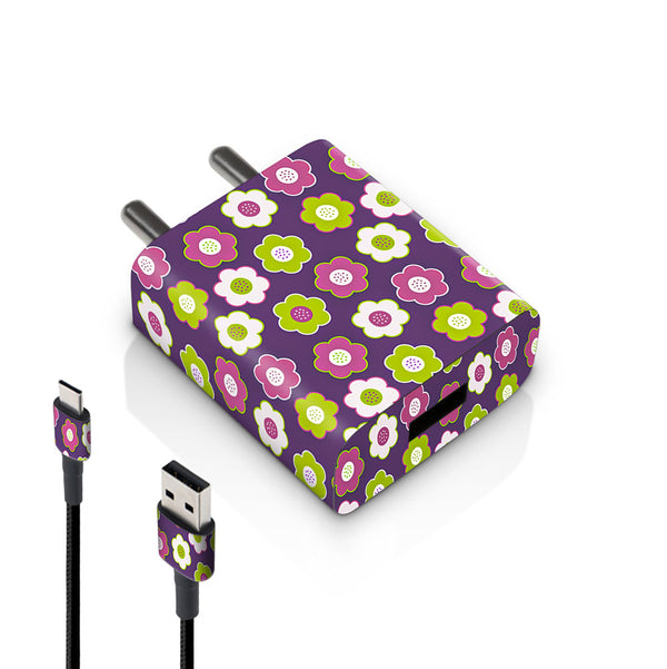 Flower-Iris - MI 10W and 18W charger skin by Sleeky India