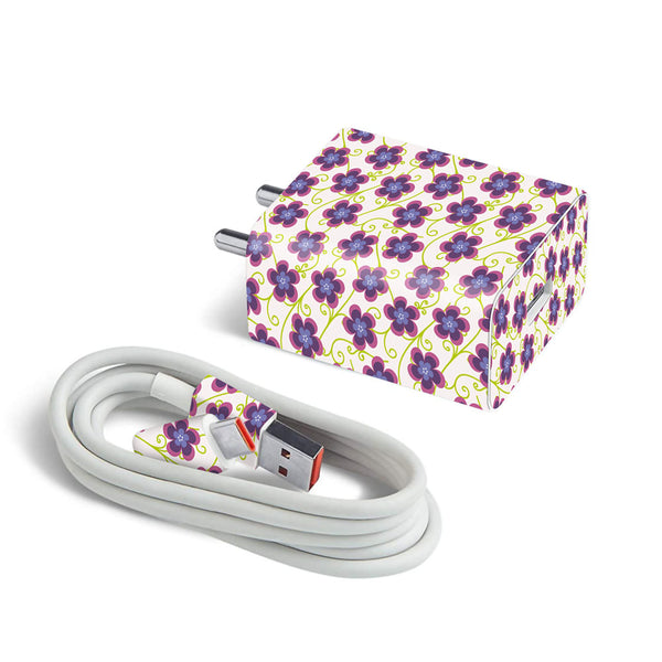 Flower-Lavender - MI 27W & 33W Charger Skin by Sleeky India