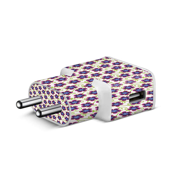 Flower-Lavender - Samsung S8 Charger skin by Sleeky India