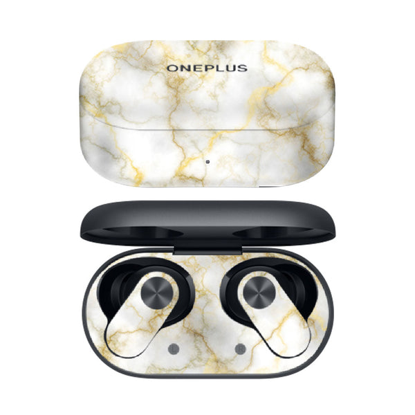 Gold Silver Vien Marble - OnePlus Nord Buds 2R Skins