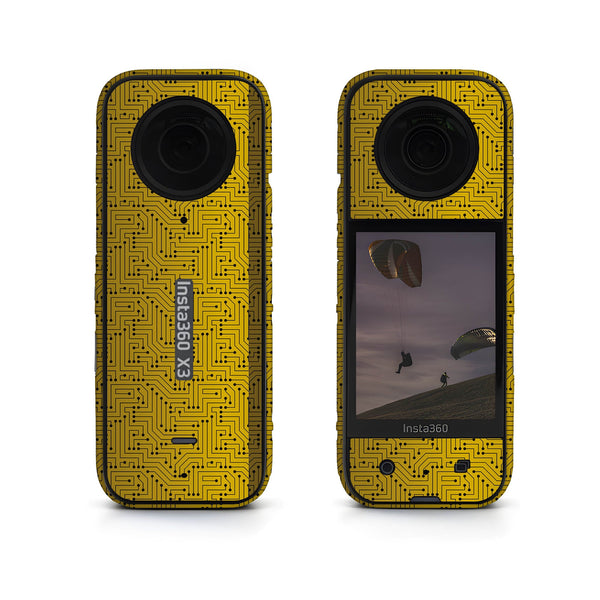 Gold Circuit Insta360 Skin