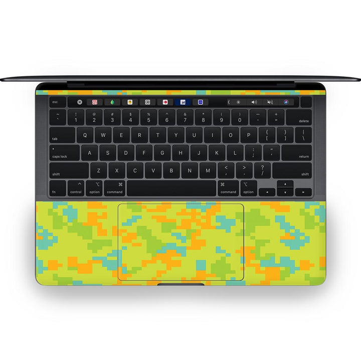 Green Glitched Pattern Camo - MacBook Skins