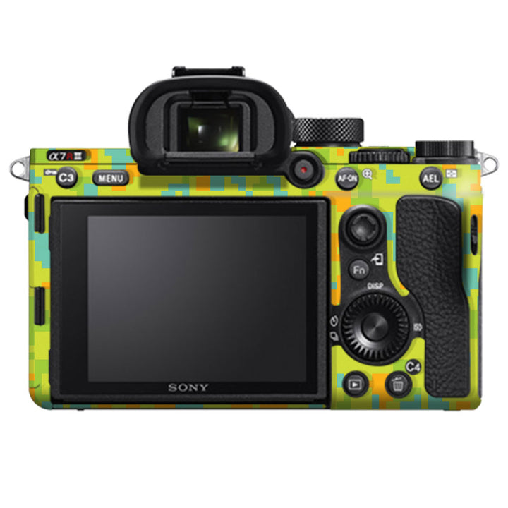 Green Glitched Pattern Camo - Sony Camera Skins
