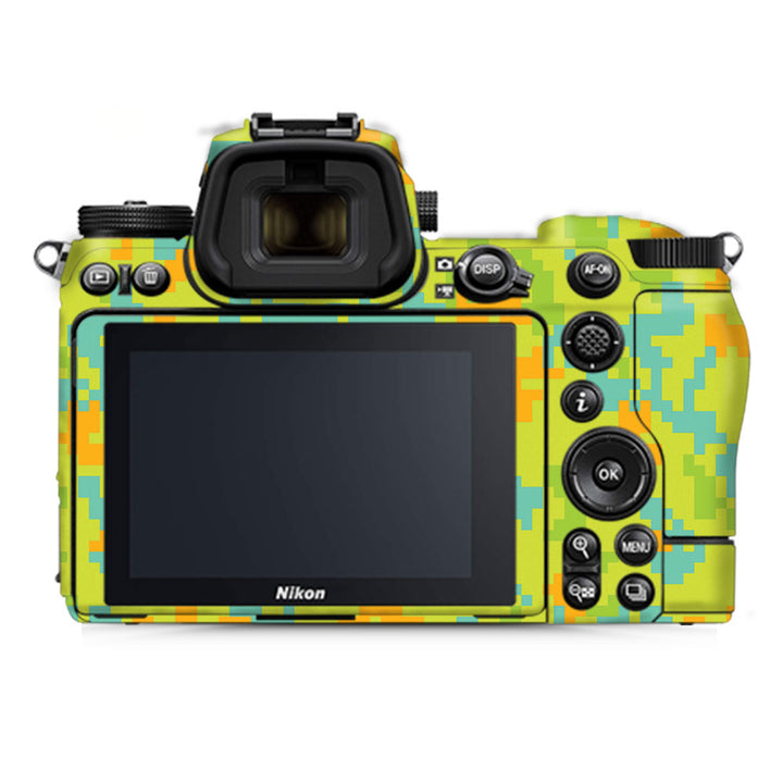 Green Glitched Pattern Camo - Nikon Camera Skins