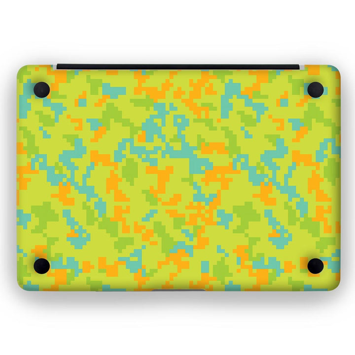 Green Glitched Pattern Camo - MacBook Skins