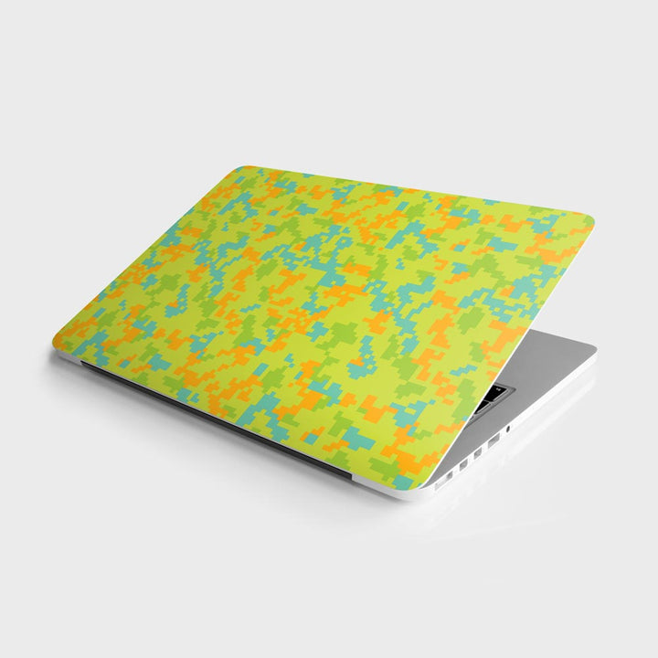 Green Glitched Pattern Camo  - Laptop Skins