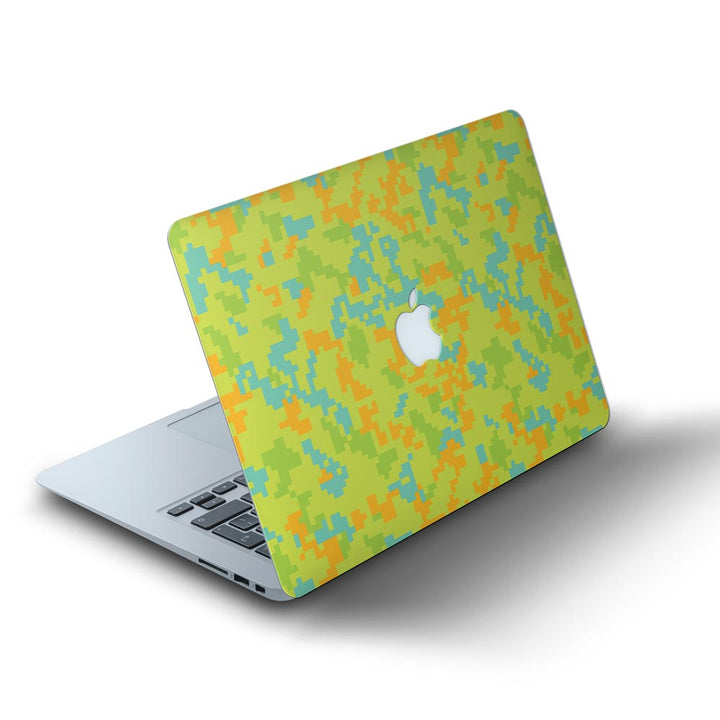 Green Glitched Pattern Camo - MacBook Skins