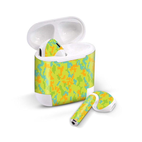 Green Glitched Pattern Camo - Airpods 1/2/3 Skin