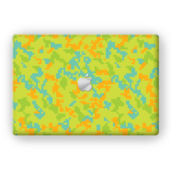 Green Glitched Pattern Camo - MacBook Skins