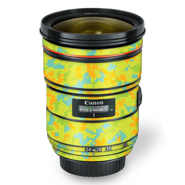 Green Glitched Pattern - Canon Lens Skin