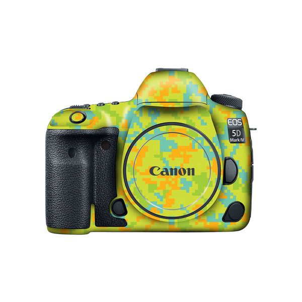 Green Glitched Pattern Camo - Canon Camera Skins
