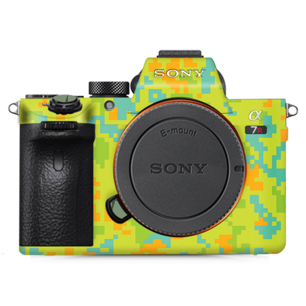Green Glitched Pattern Camo - Sony Camera Skins