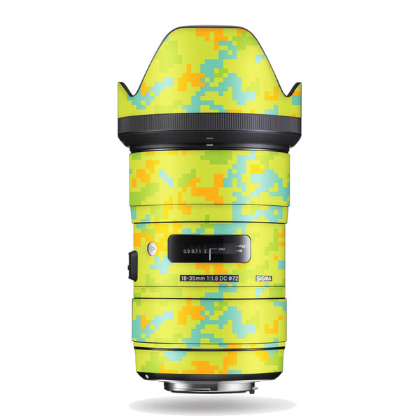 Green Glitched Pattern - Sigma Lens Skin