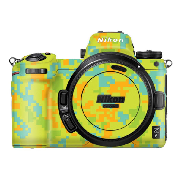 Green Glitched Pattern Camo - Nikon Camera Skins