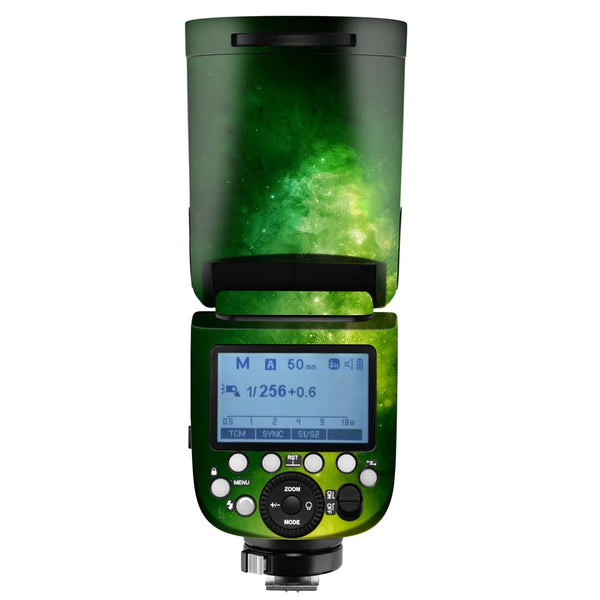 Green Space Nebula - Camera Flash Skin
