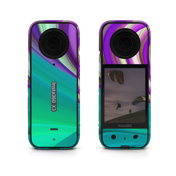 Green Abstract Marble Insta360 Skin