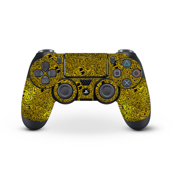 Hypnotic Gold - skin for PS4 controller by Sleeky India