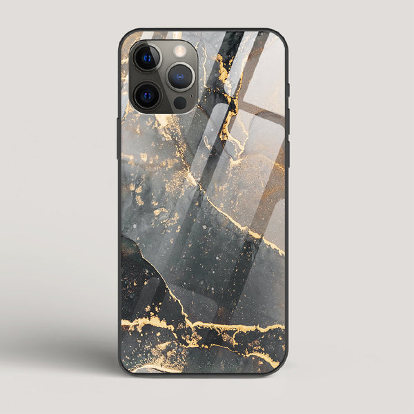Black Gold Marble - iPhone 12 Pro Max Glass Case