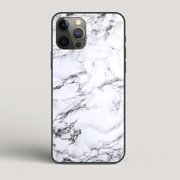 Marble White Luna - iPhone 12 Pro Max Glass Case