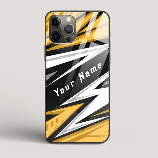 Racer Yellow Name Edition - iPhone 12 Pro Max Glass Case