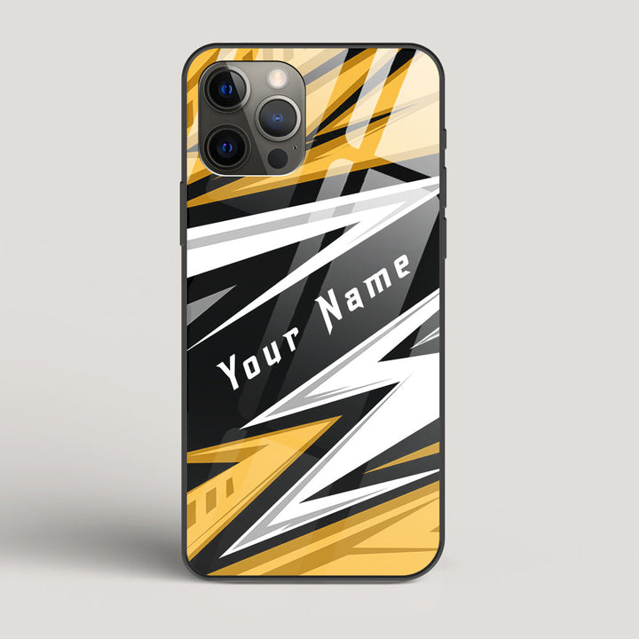 Racer Yellow Name Edition - iPhone 12 Pro Max Glass Case