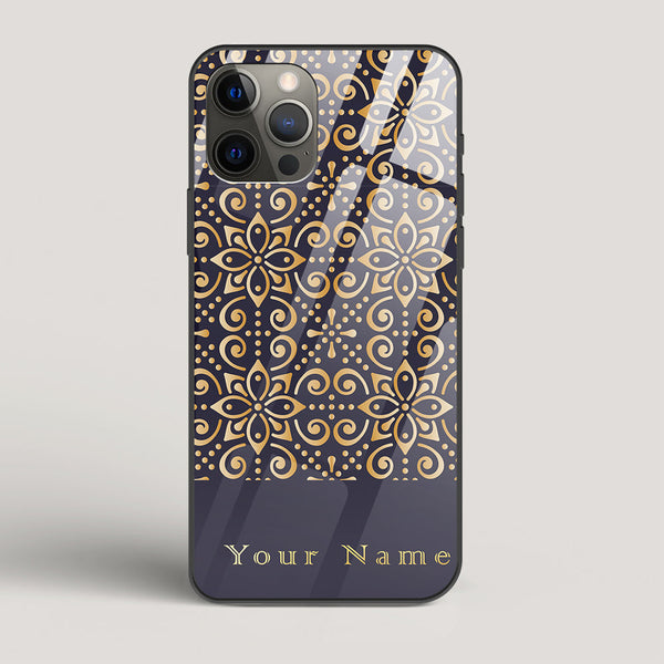 Royal Purple 2 Name Edition- iPhone 12 Pro Max Glass Case
