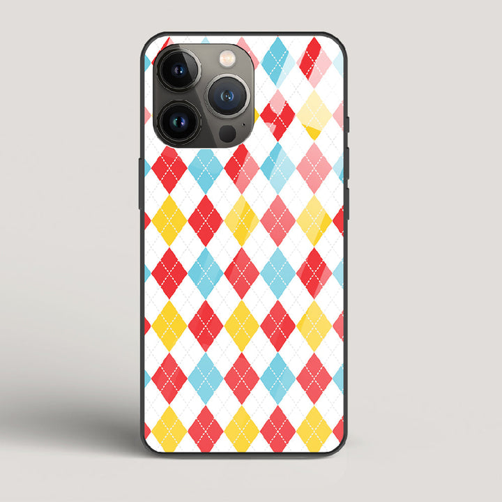 Argyle Checks - iPhone 13 Pro Max Glass Case