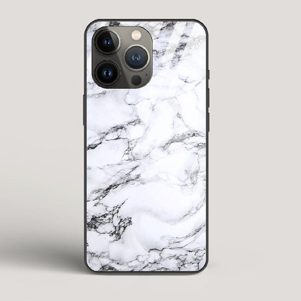 Marble White Luna - iPhone 13 Pro Max Glass Case