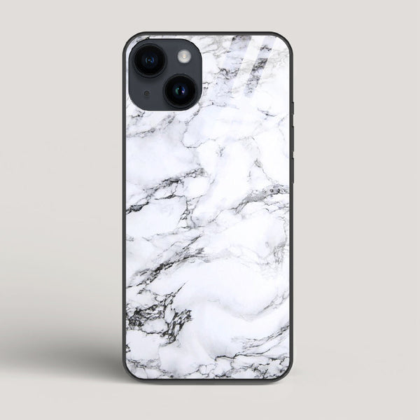 Marble White Luna - iPhone 14 Glass Case