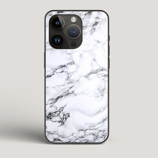 Marble White Luna - iPhone 14 Pro Glass Case