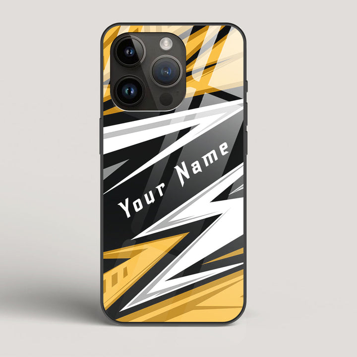 Racer Yellow Name Edition - iPhone 14 Pro Glass Case