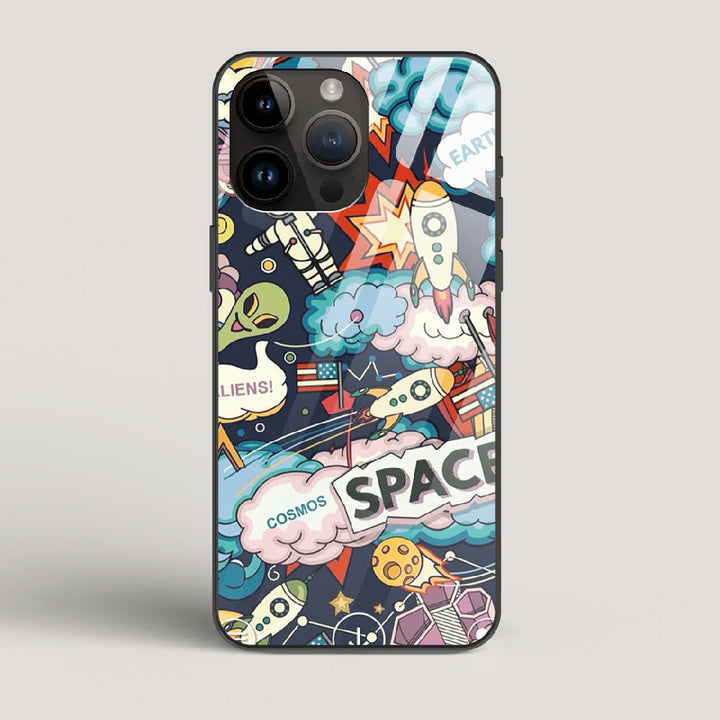 Lost Space - iPhone 14 Pro Max Glass Case