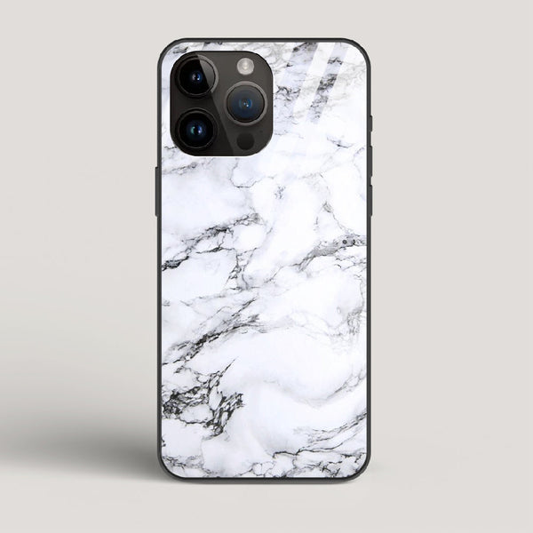 Marble White Luna - iPhone 14 Pro Max Glass Case