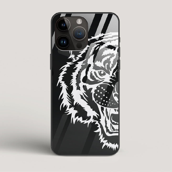 Tiger silhouette - iPhone 14 Pro Max Glass Case