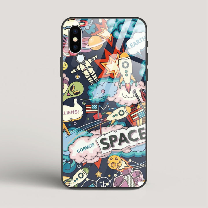 Lost Space - iPhone X Glass Case