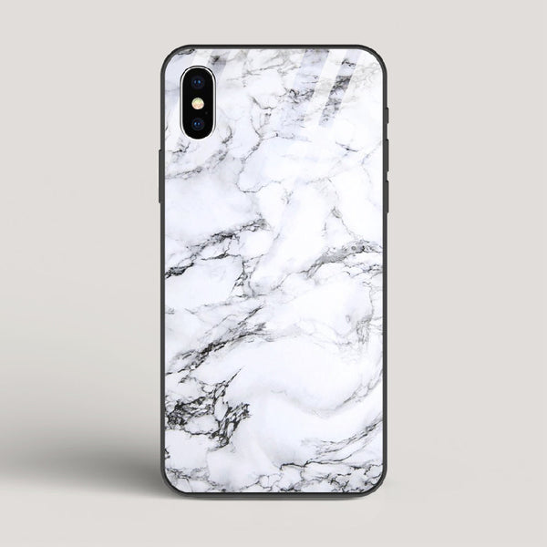Marble White Luna - iPhone X Glass Case
