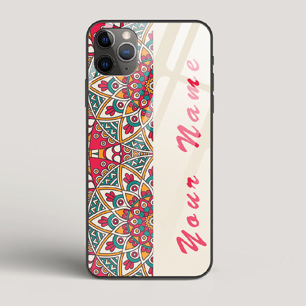 Complex Mandala Name Edition - iPhone 11 Pro Max Glass Gripper Case