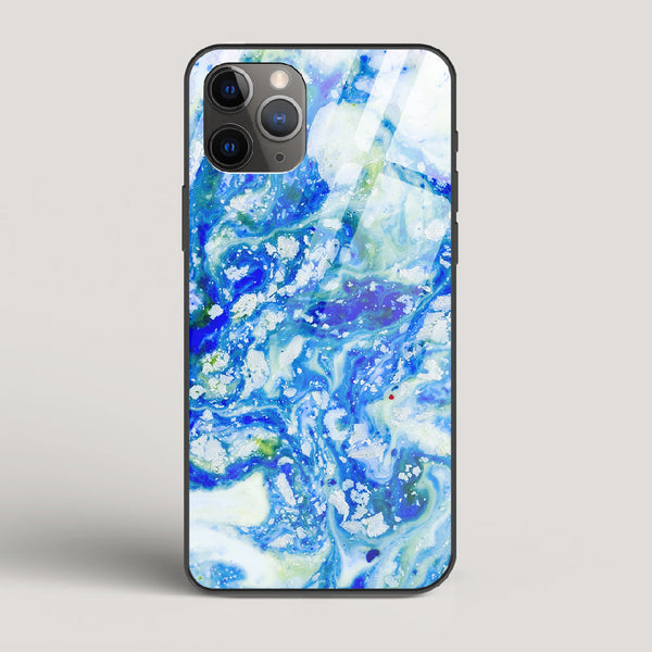 Blue Acid Marble - iPhone 11 Pro Glass Case