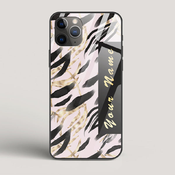 Golden Leaves Name Edition Gold - iPhone 11 Pro Glass Case