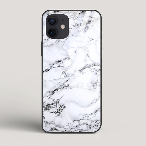 Marble White Luna - iPhone 12 Glass Case